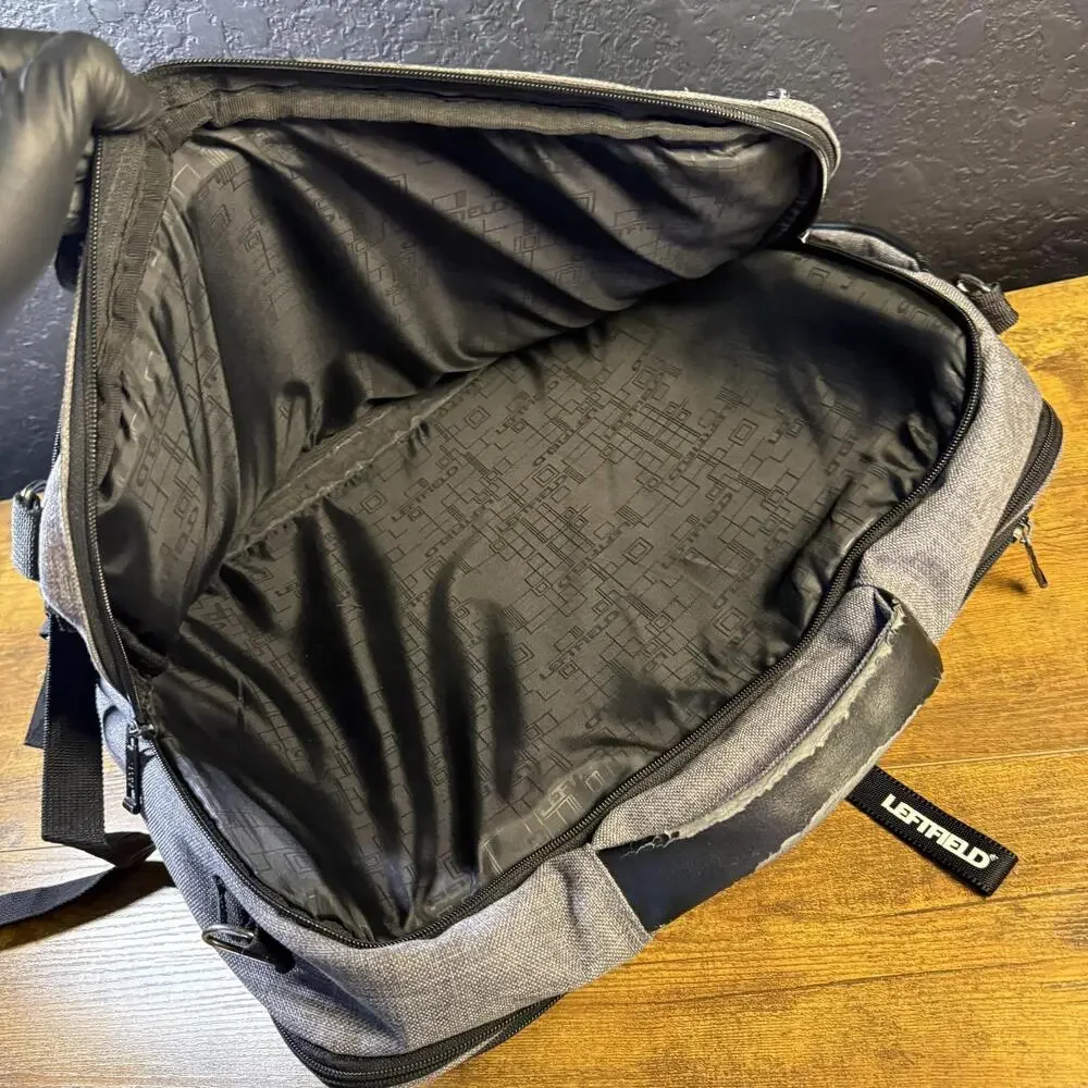 Leftfield‎ 3-Way Convertible Grey Canvas Laptop Backpack Briefcase Mens OS